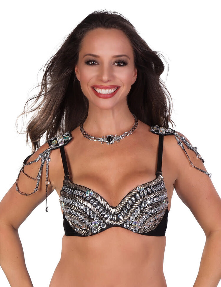 Rhinestone Rockstar Bra Top