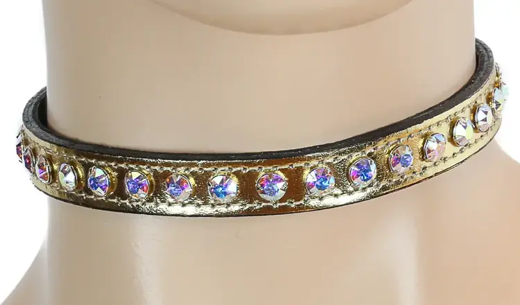 Patent Rhinestone Choker