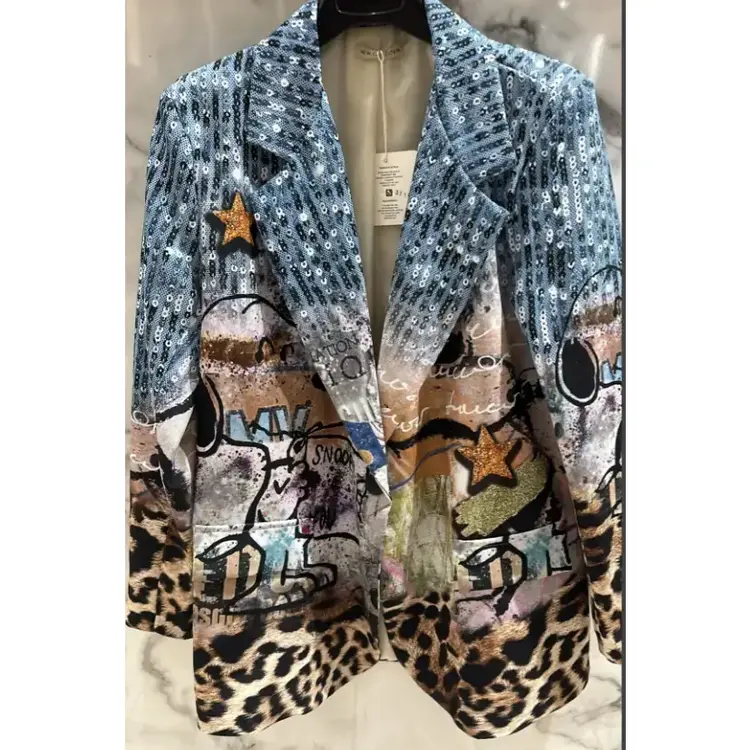 Italian " Snoopy" Print Blazer