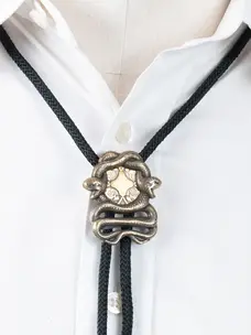 Bolo Tie Twisted Snake Pendant
