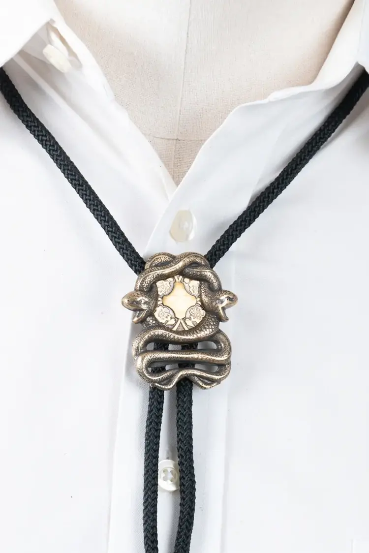 Bolo Tie Twisted Snake Pendant