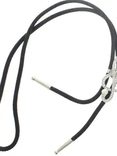 Rhinestone Treble Clef Bolo Tie