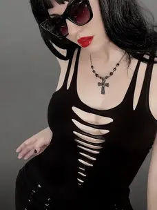 Gothique Slashed Cut Out Tank