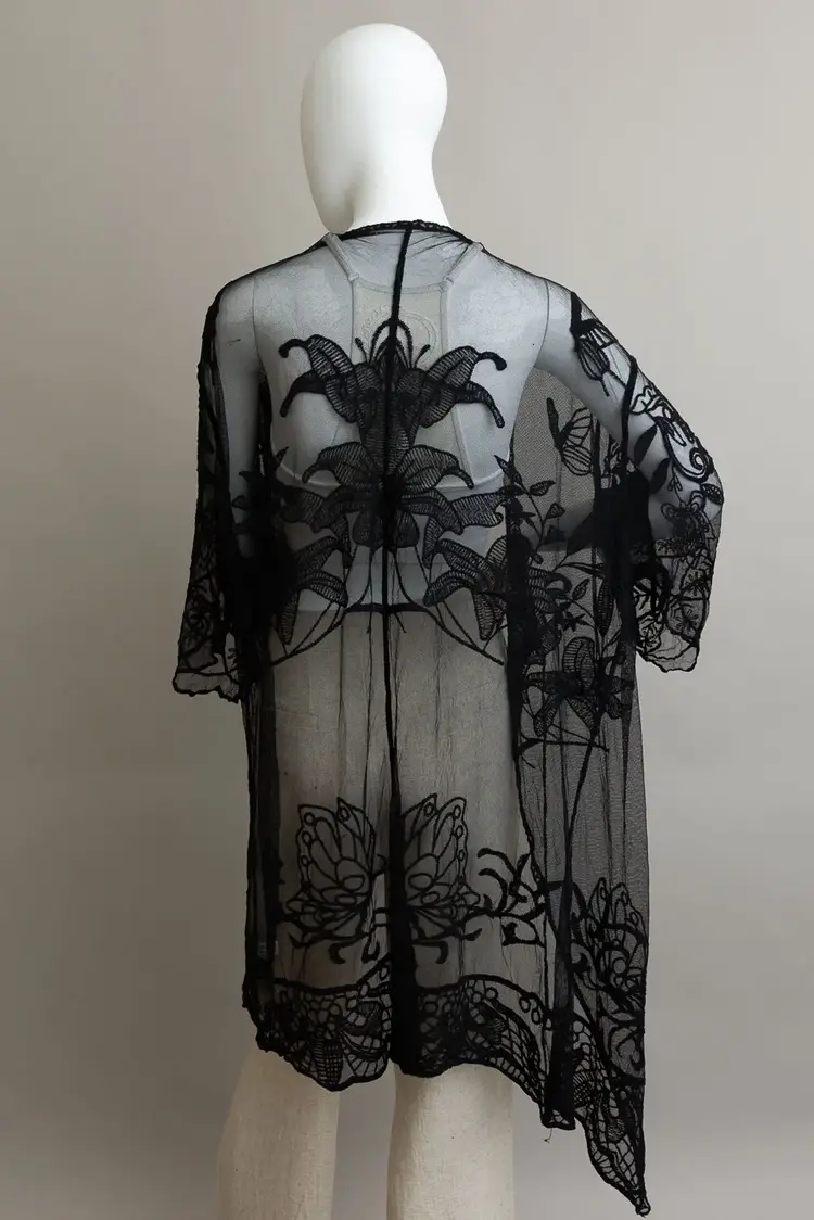 See-Through Butterfly Lace Kimono