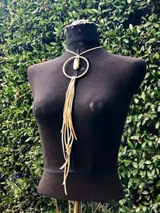 Hoop Leather Necklace