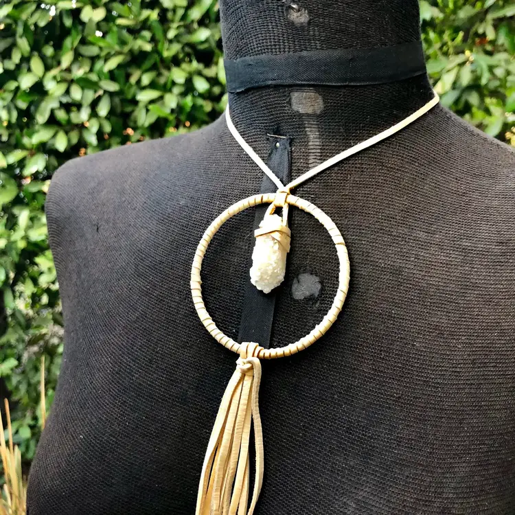 Hoop Leather Necklace