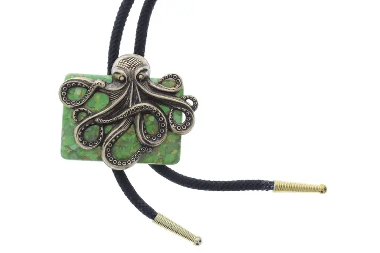 Octopus Bolo On Turq Cord