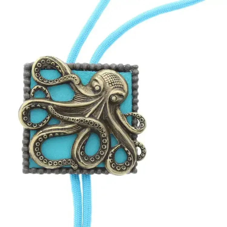 Octopus Gold Plated Bolo Brass Tips