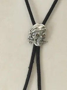 Pirate with Knife Bolo Tie-Antique