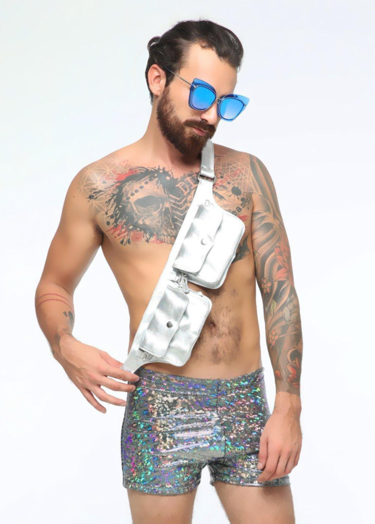 Mens Holographic Short Shorts