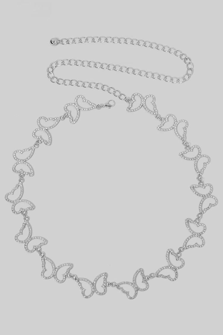 Rhinestone Pave Butterfly Chain Belt
