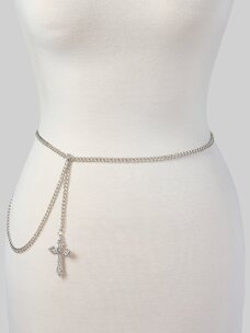 Chain Belt With Dangling Cross
