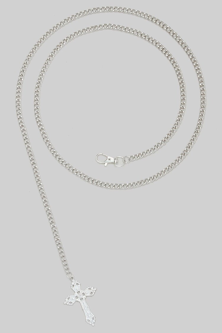 Chain Belt With Dangling Cross