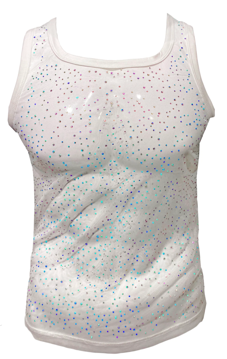 Rhinestone Mesh Tank