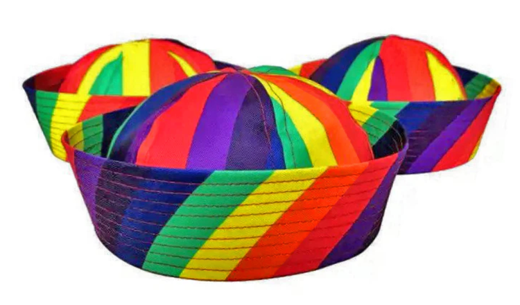 Rainbow Sailor Hat
