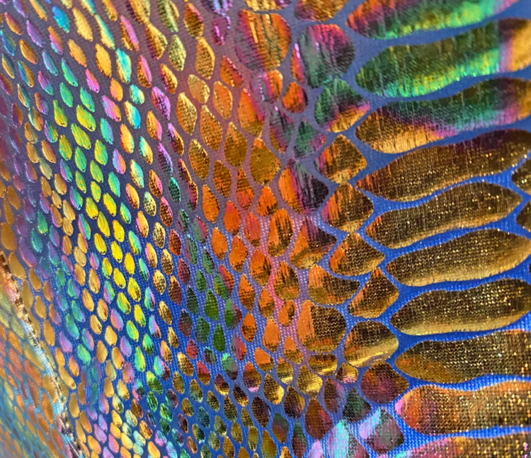 Metallic Snake Pocket Shorts