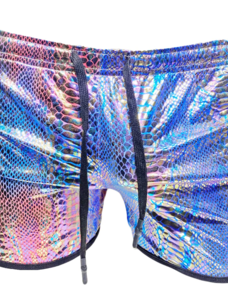 Metallic Snake Pocket Shorts