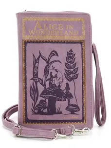 Alice in Wonderland Book Clutch Bag