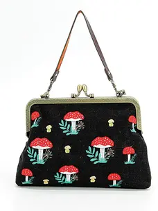 Mushrooms Kisslock Bag