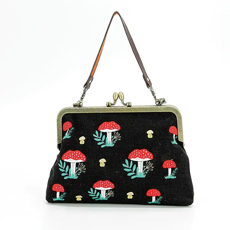 Mushrooms Kisslock Bag