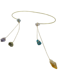 Open Air Halcyon Dripping Healing Crystals Belly Chain Belt