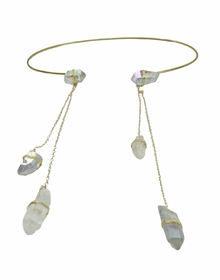 Open Air Halcyon Dripping Healing Crystals Belly Chain Belt