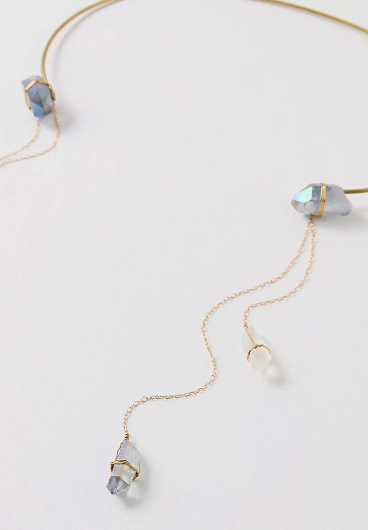 Open Air Halcyon Dripping Healing Crystals Belly Chain Belt