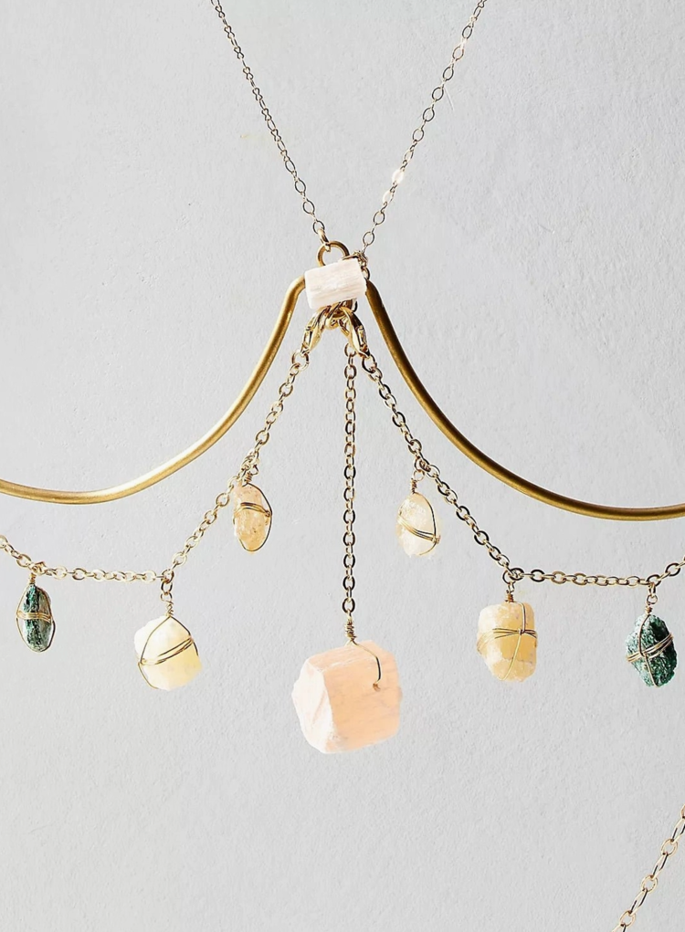 Dripping Stone Bra Corset Body Jewelry