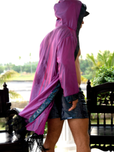 Hooded Iridescent Kimono