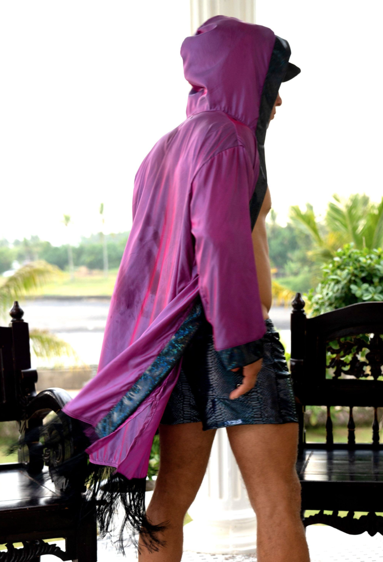 Hooded Iridescent Kimono