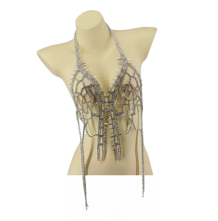 Rhinestone Spike Top