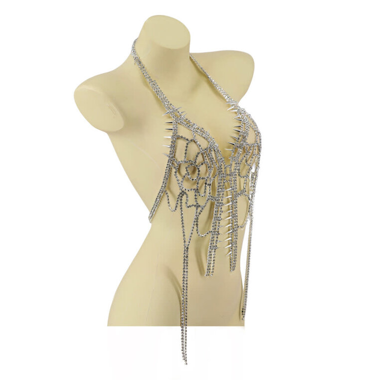 Rhinestone Spike Top