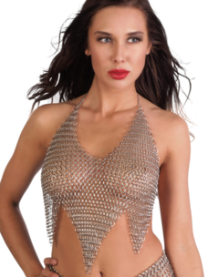 Chainmail Triangle Halter Top