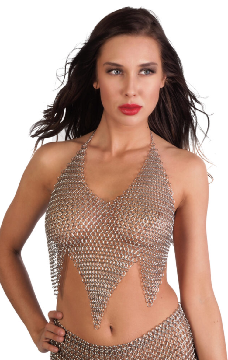 Chainmail Triangle Halter Top
