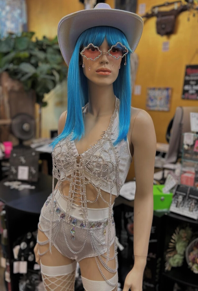 Rhinestone Spike Top