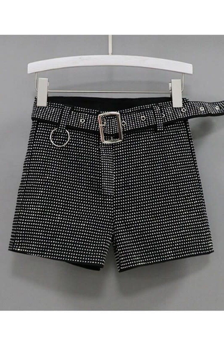 Rhinestone Mini Hot Shorts