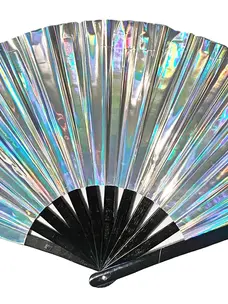 Black and Silver Vinyl Metallic Clack Fan