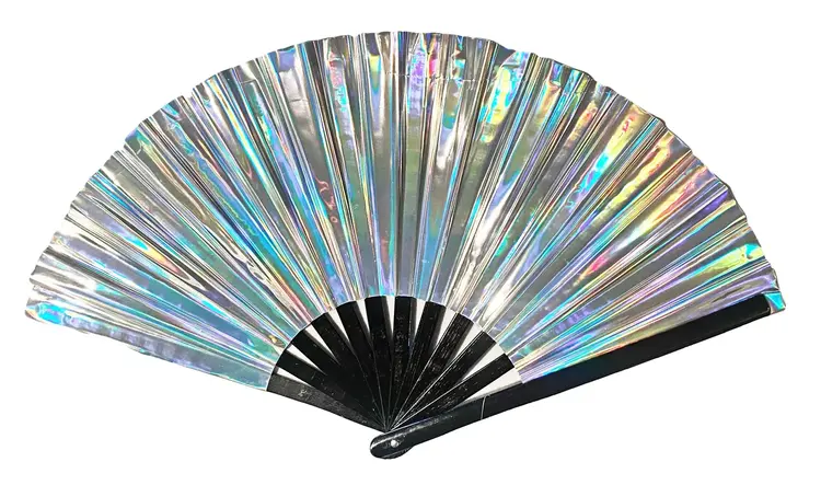 Black and Silver Vinyl Metallic Clack Fan