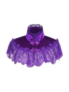 Purple Velvet & Lace Capelet