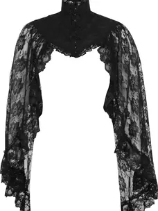 Black Lace Sleeved Bolero Jacket