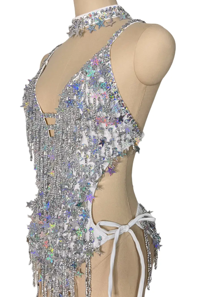 Silver Star Wildest Dreams Swifty Sparkling Bodysuit