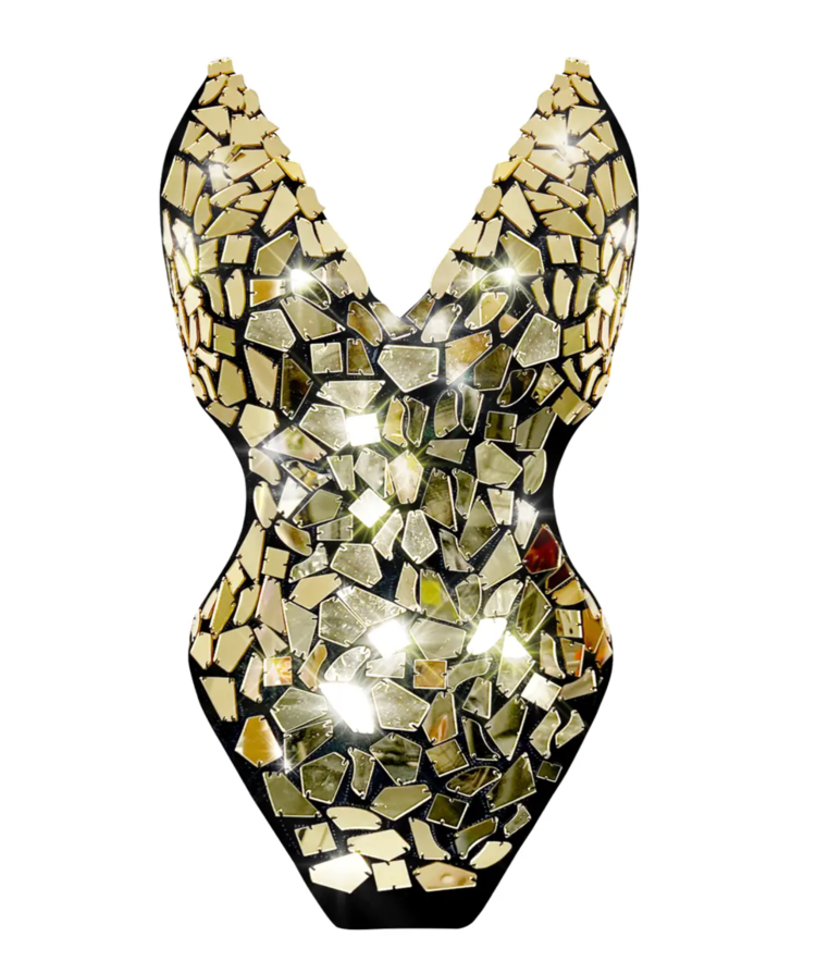 Golden Mirror Glam Bodysuit