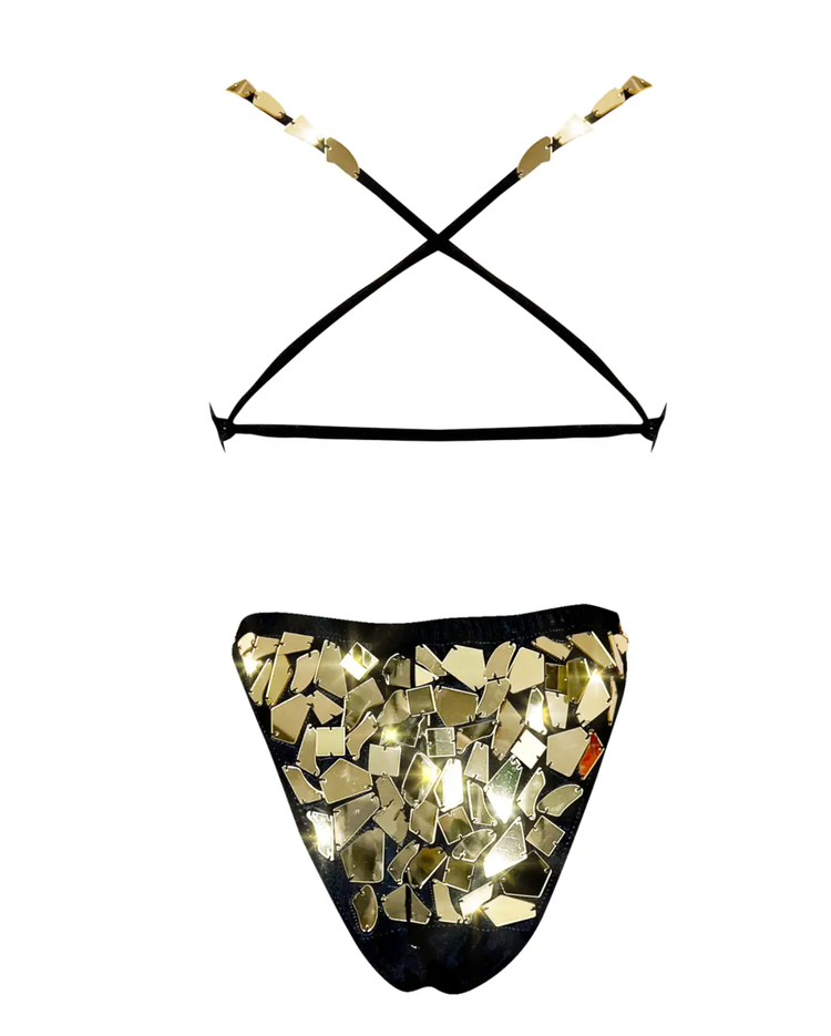 Golden Mirror Glam Bodysuit