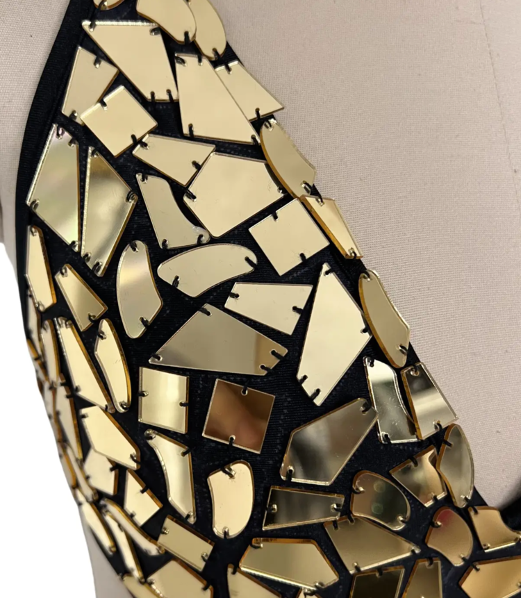 Golden Mirror Glam Bodysuit