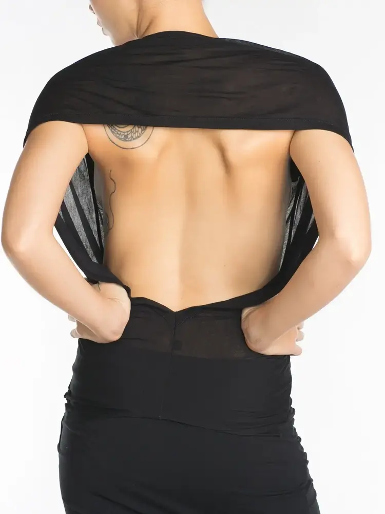 Black Wave Convertible Halter Top