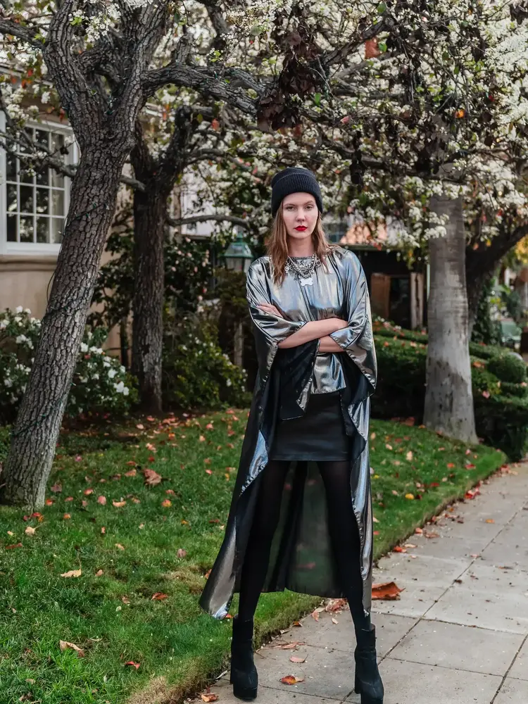 Galaxy Shine Float Scarf Top