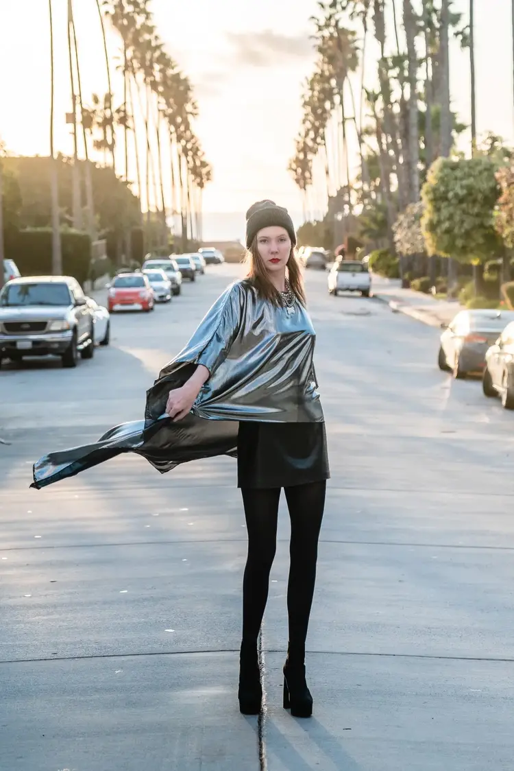 Galaxy Shine Float Scarf Top