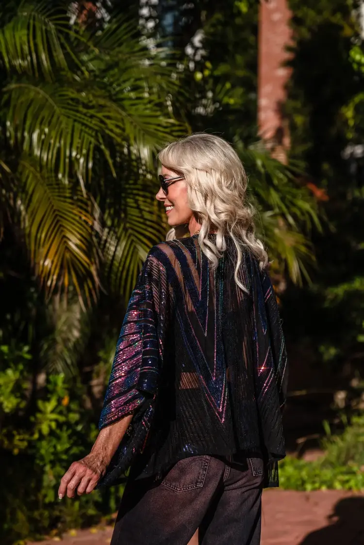 Midnight Lotus Scarf Top