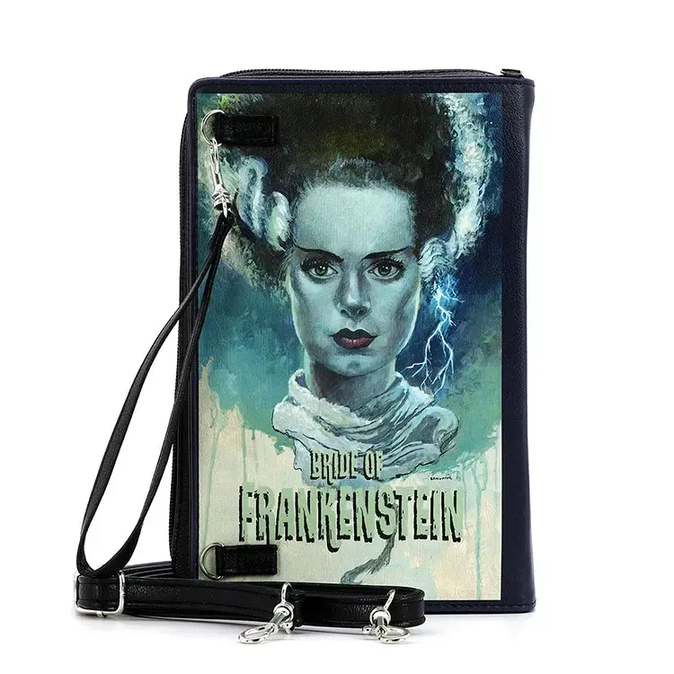Bride of Frankenstein Book Clutch Bag in Vinyl