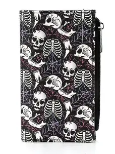 Skulls and Ribcages Wallet in Vinyl
